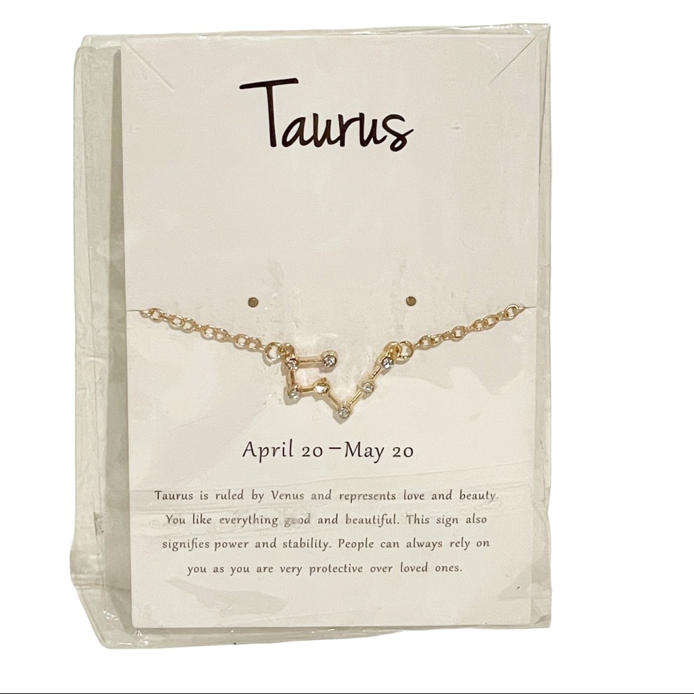 Taurus Astrology Gold‎ Minimal Zodiac Sign Dainty Necklace Chain New